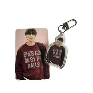Wooyoung She Got Me By The Balls Funny Sweater Keychain Atiny Kpop Ateez Bias